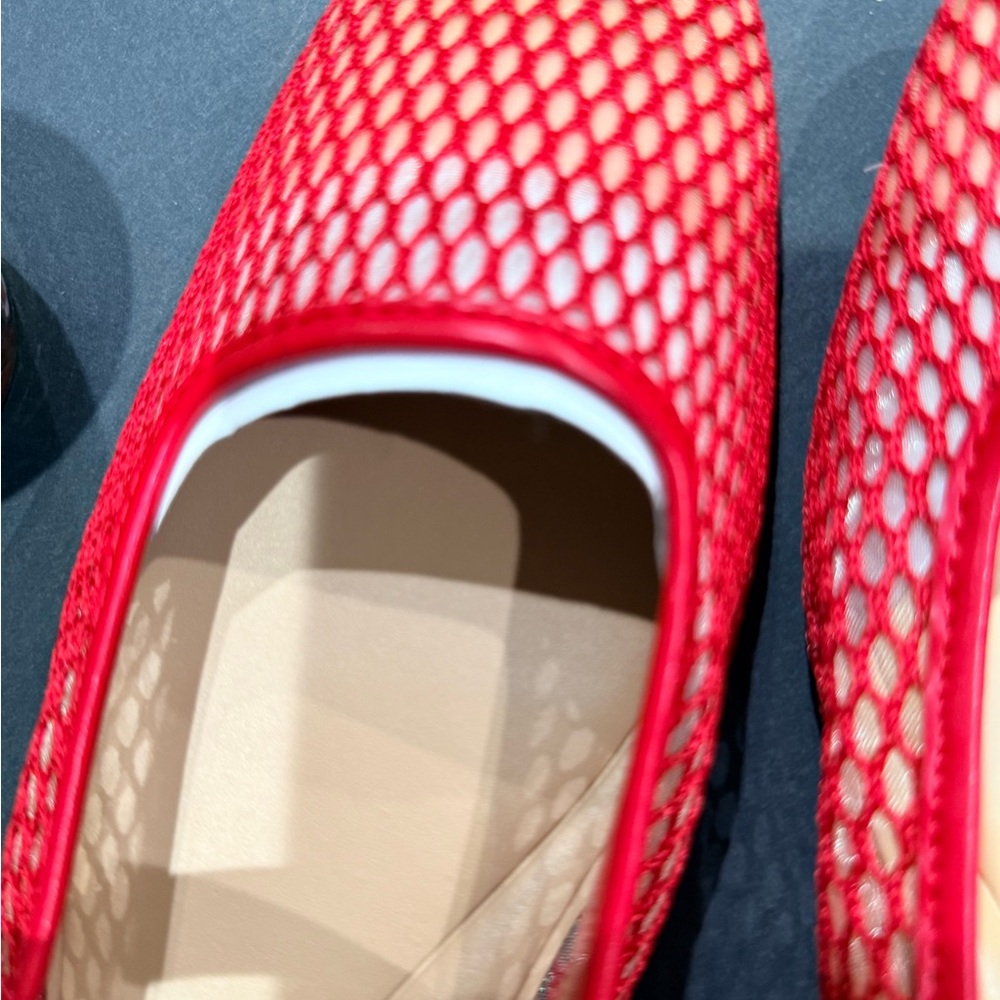 INC International Concepts Red Mesh Flats - Picture 7 of 14